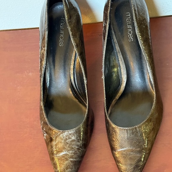 Maurices Shiny Bronze Heels - Picture 2 of 3